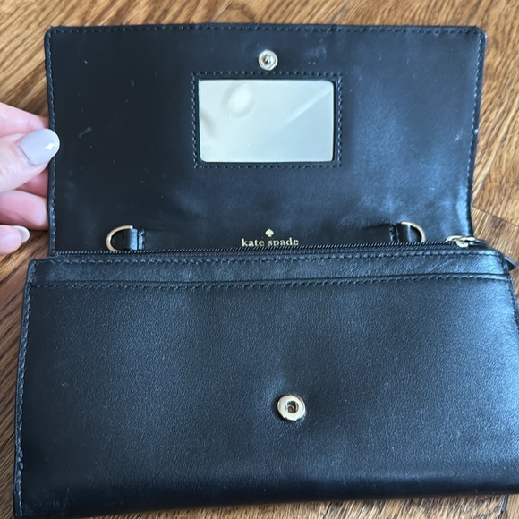 Kate Spade Black Wallet Quilted - Picture 2 of 5